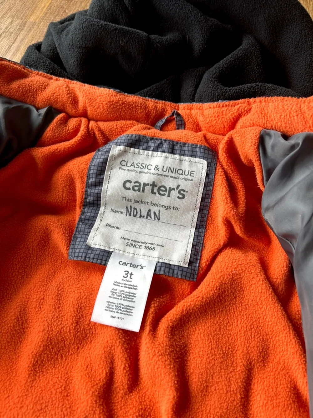 Lot of 2 Carter’s jackets, 3T